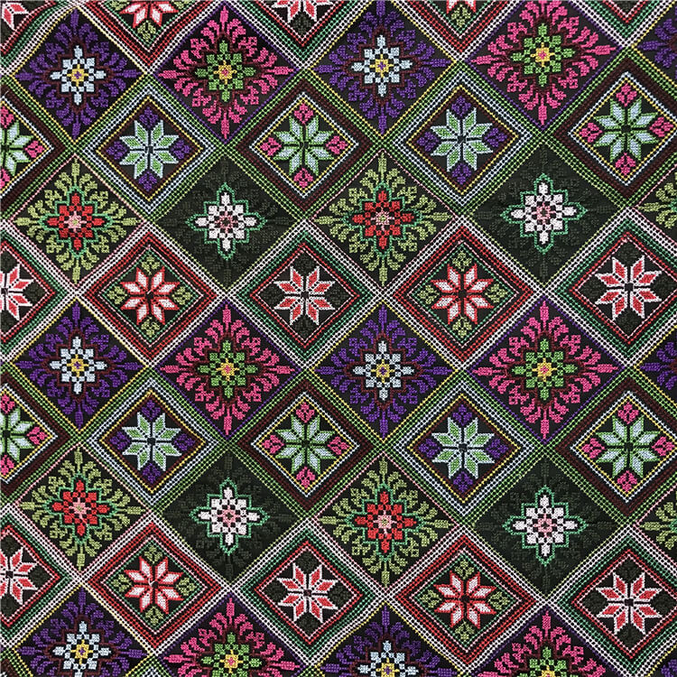 Embroidered Fabric Cross Stitch Ethnic Polyester for Women's Wear Whol 5